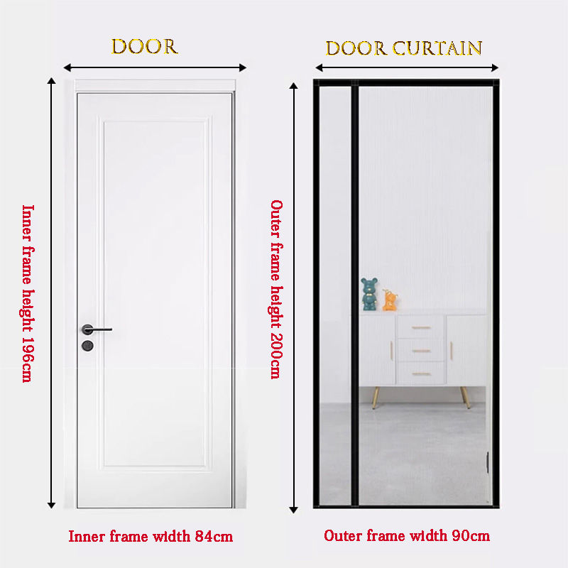 Miniature : Side opening mosquito proof door curtain, new high-end magnetic self-priming scr
