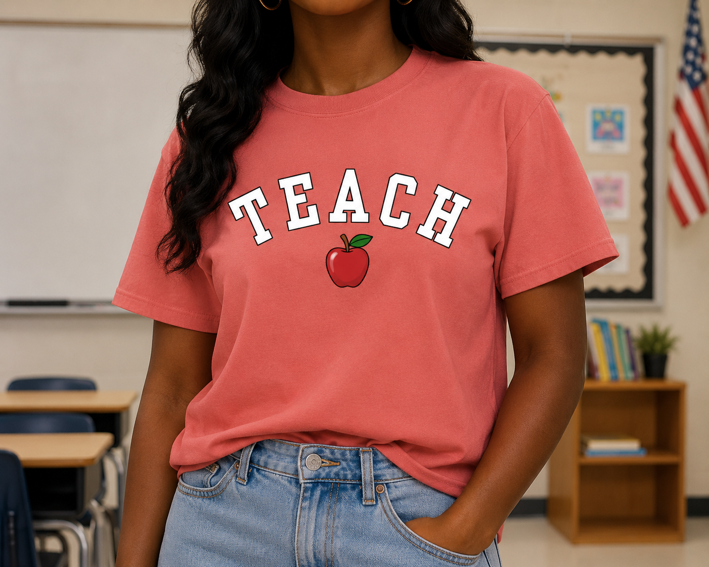 TEACH Apple Teacher Shirt | Back to School Teacher Tee | Cute Teacher T-Shirt |