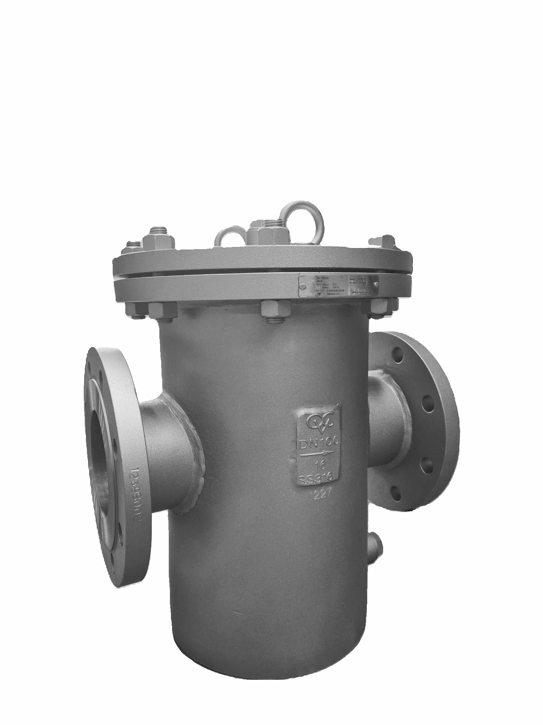 OVC roestvaststalen enkelfilter  flensaansluiting PN16, serie 1130