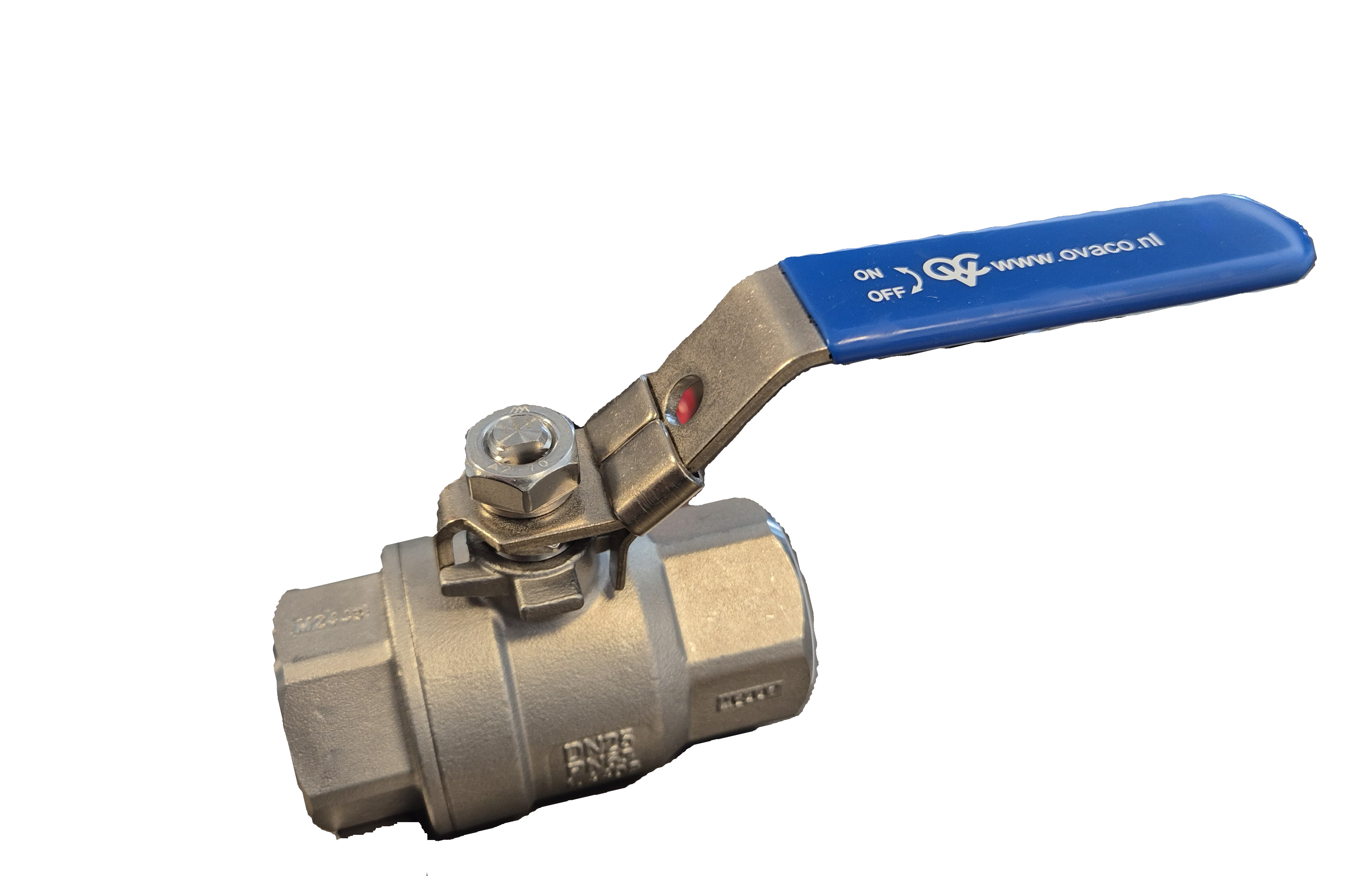 OVC stainless steel ball valve, full bore, with threaded connection, Series 77521