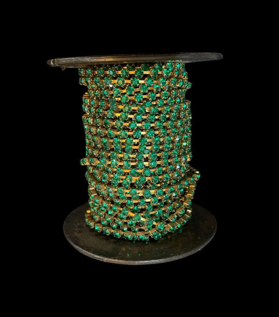 Corrente de Strass Verde