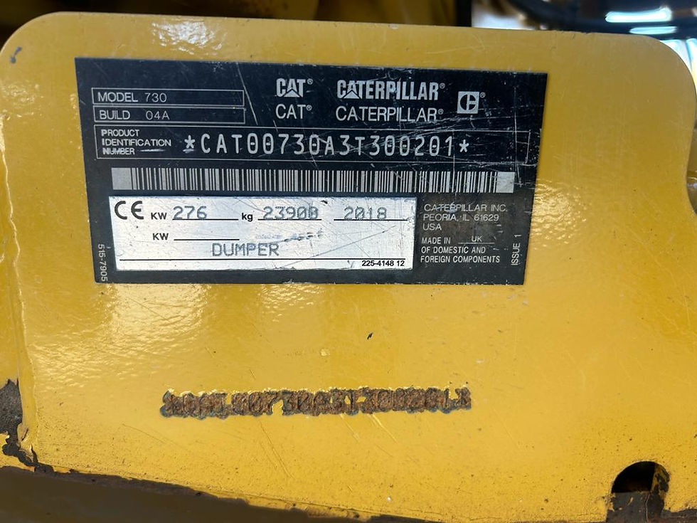 Thumbnail: 2018 730A CATERPILLAR ARTICULATED DUMP TRUCK - 7763 HOURS