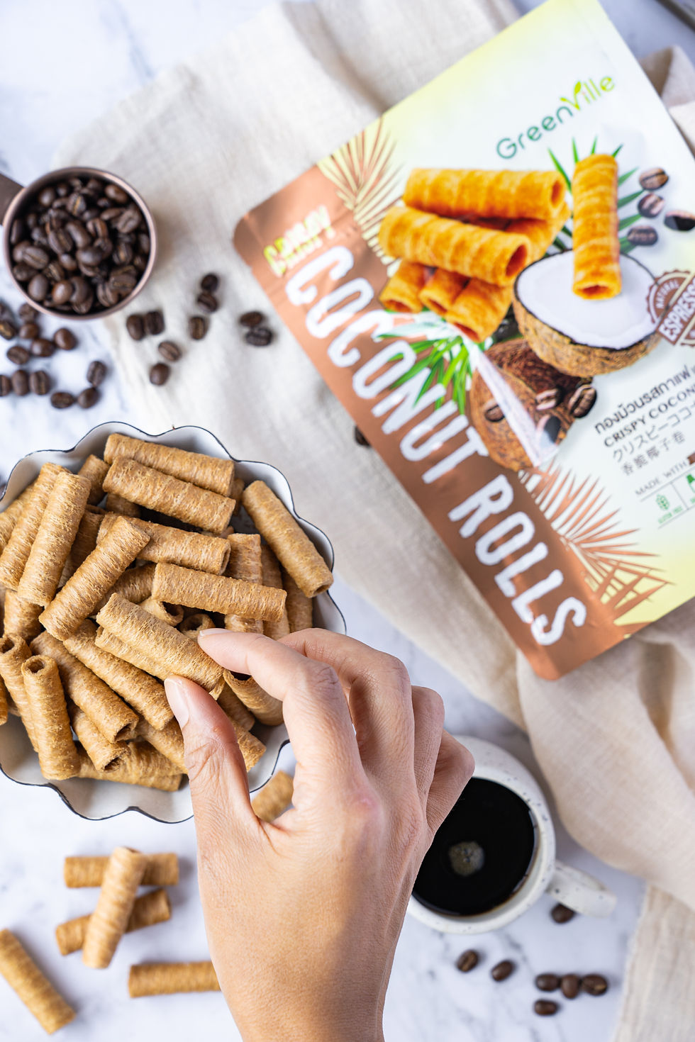 Thumbnail: Crispy Coconut Rolls Coffee Flavor