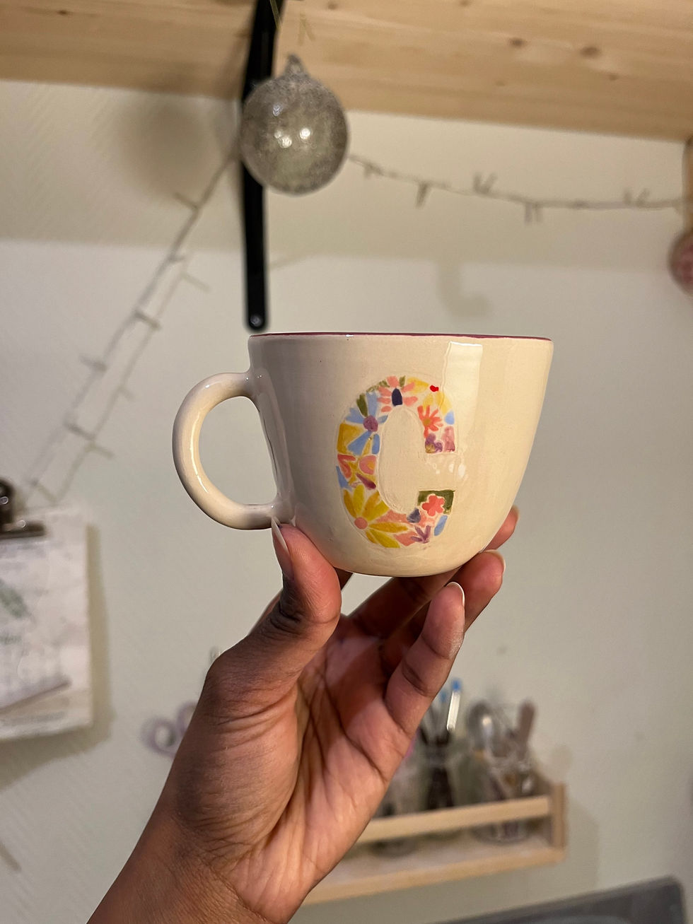 Miniature : Tasse monogramme personnalisée en céramique – Cadeau unique fait main
