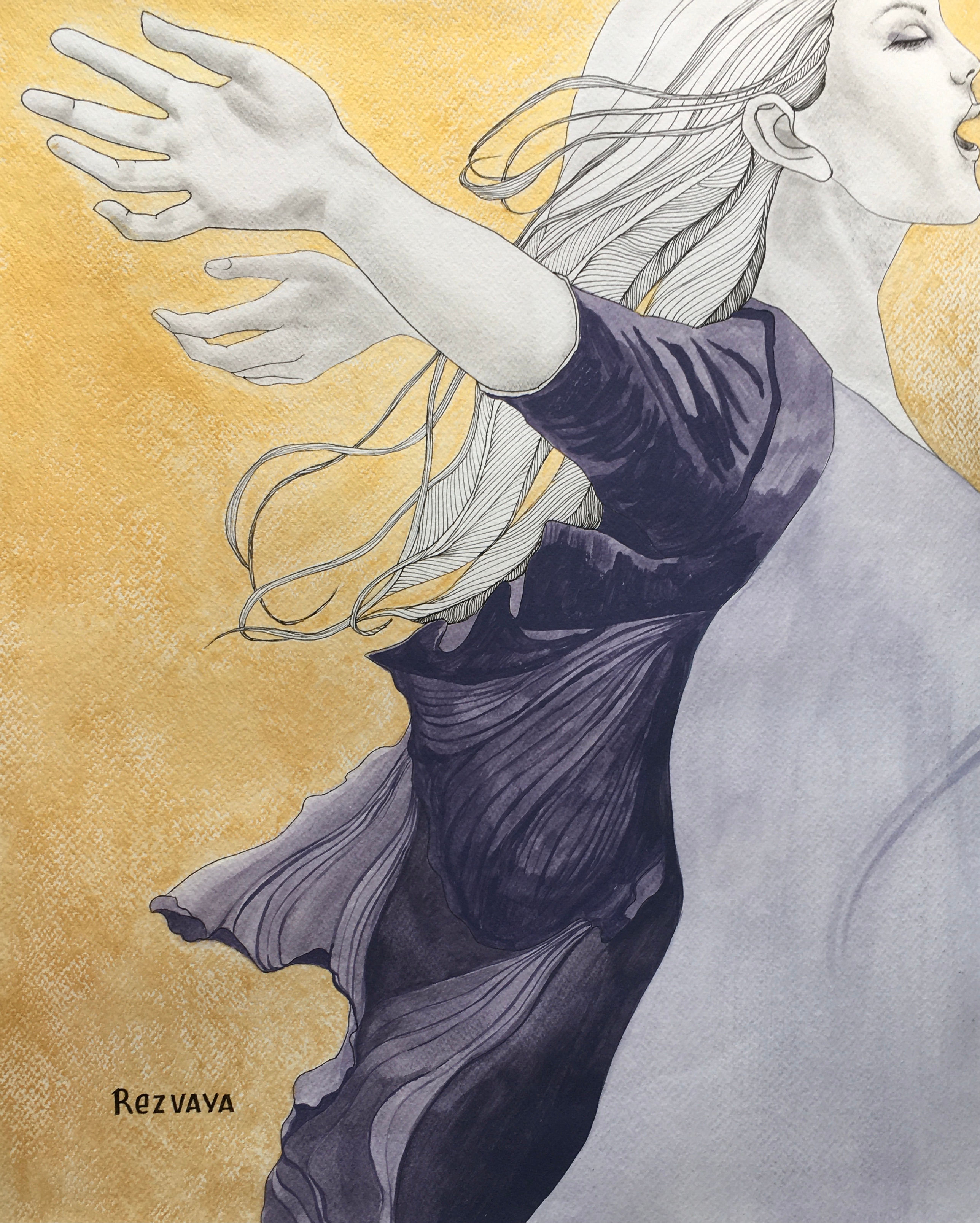 Hele planeten åpnet seg for meg, 50x40cm