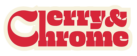 cherry and chrome logo white background