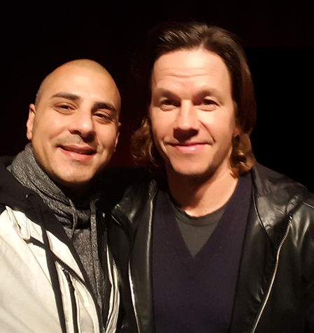 Eric Mina Performing for Mark Walhberg