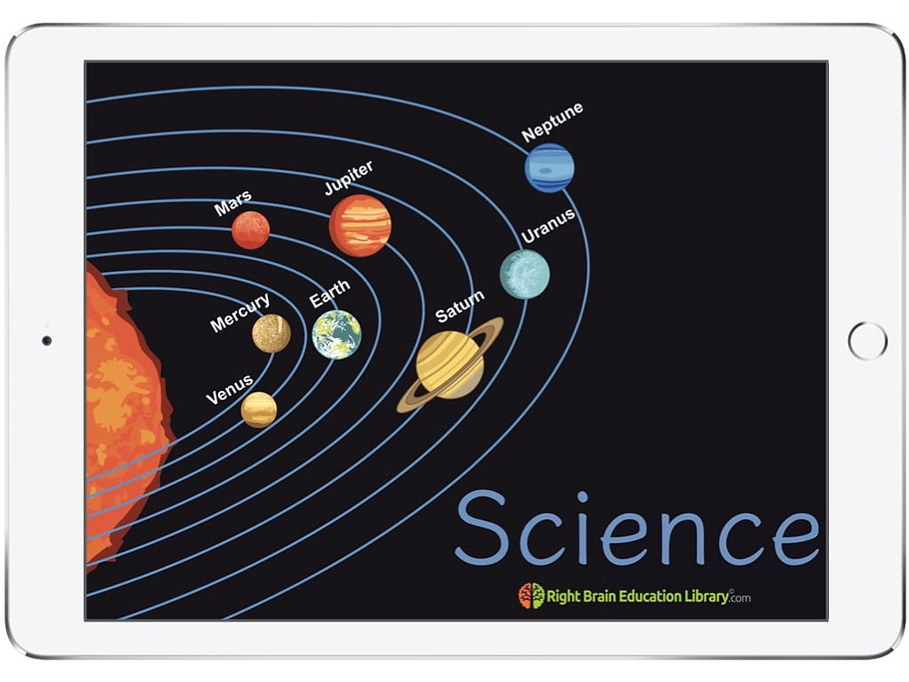 Glenn Doman flash cards, planets in the solar system
