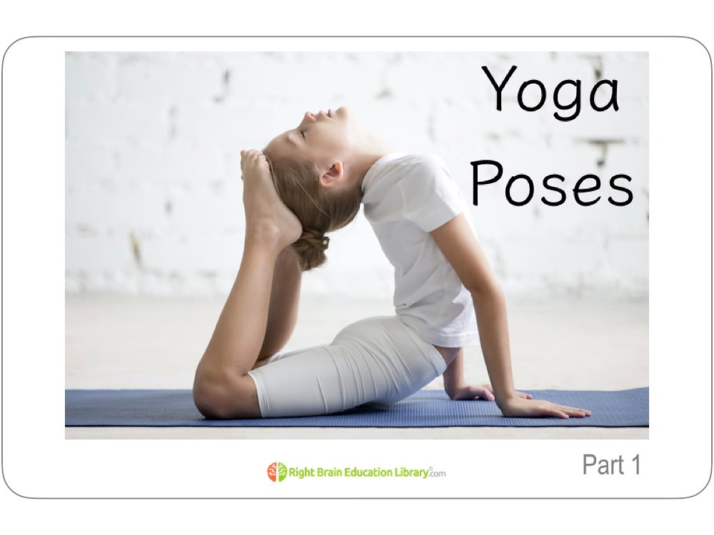 yoga flashcards for Shichida, Heguru and Glenn Doman Method