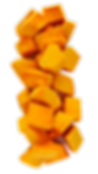 Pumpkin portions prepared for commercial kitchen use