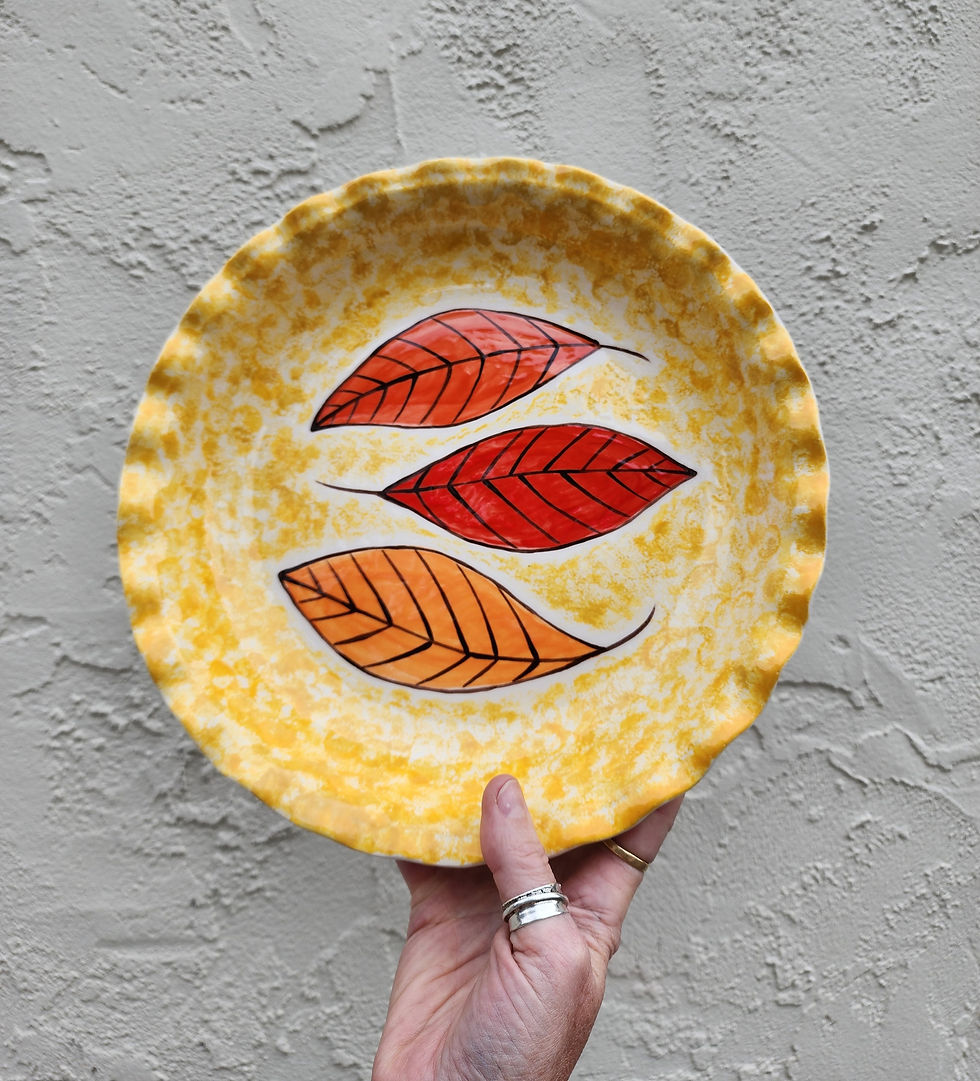 fall pie plate painting!