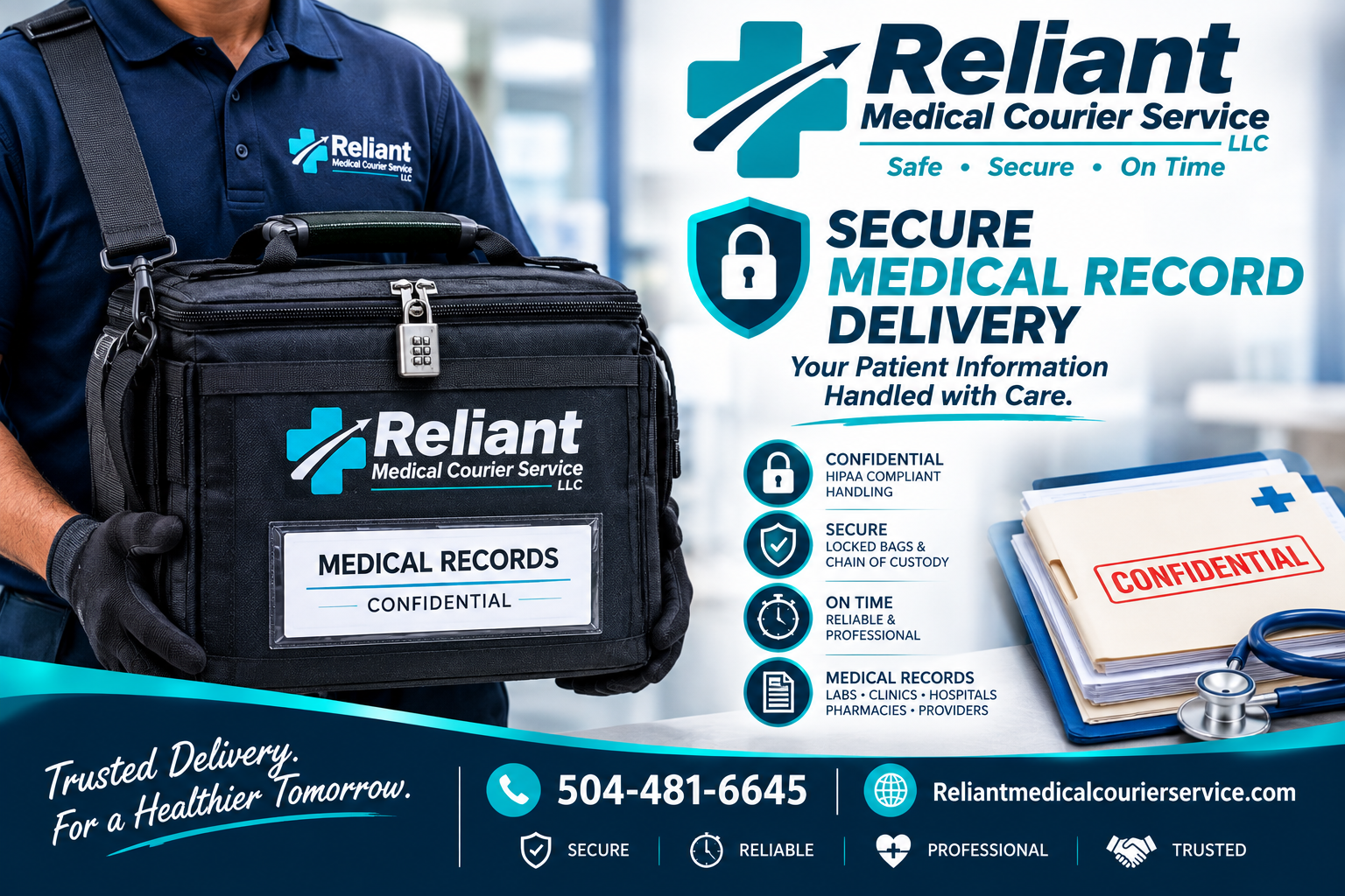 Reliant Medical Courier Service secure medical record delivery