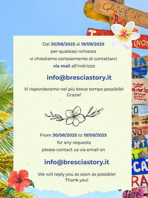 Come contattarci dal 30/08/2025 al 19/09/2025