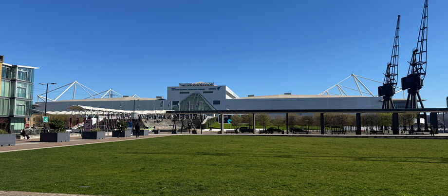 An exterior shot of ExCel in the sunshine hosting Pestex 2026