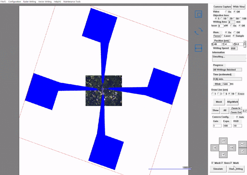 laser direct writer mask pattern image