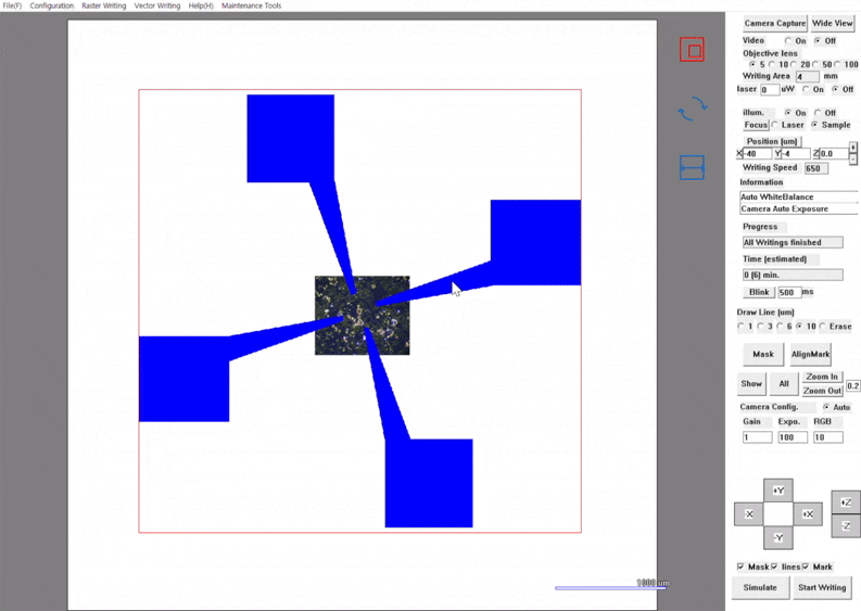 laser direct writer mask pattern image zoom 
