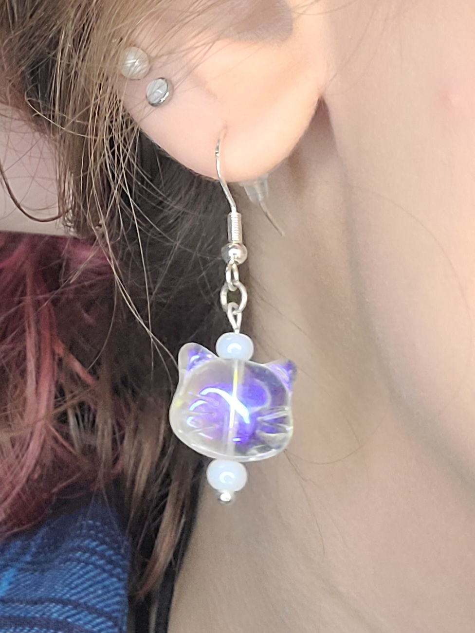 Cat dangle earrings