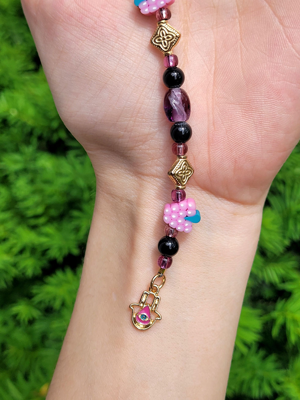 Purple Evil Eye Grapes Keychain