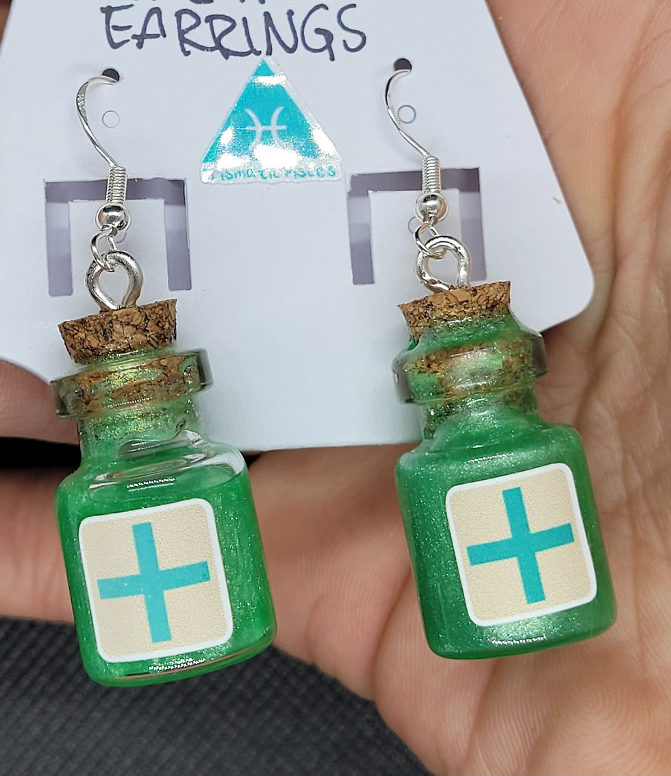 potion bottle earrings
