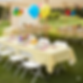 White folding chairs arranged in rows for outdoor backyard wedding ceremony in Southern Idaho garden venue - 208 Party Time wedding rentals Magic Valley Rupert Burley Murtaugh, ID