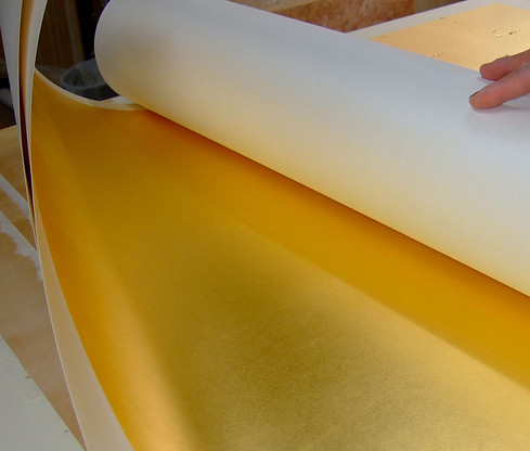 gilded gold leaf wallpaper