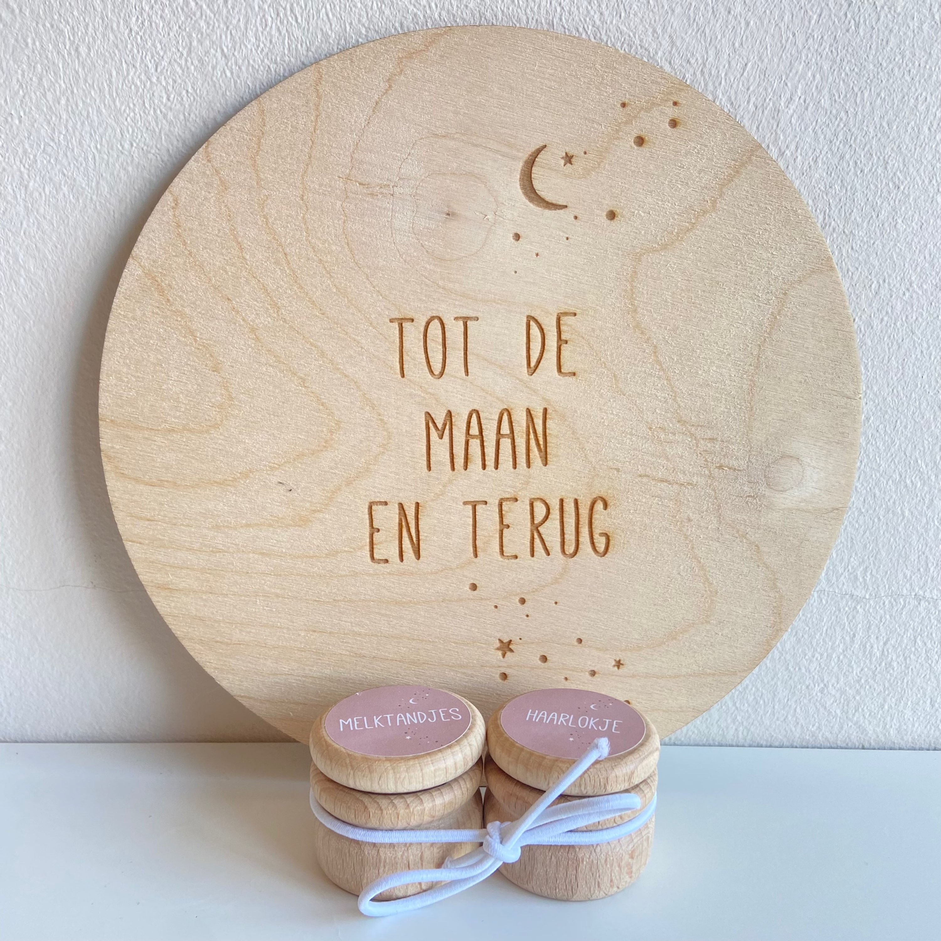 Bewaardoosjes melktandjes - haarlokje roze 