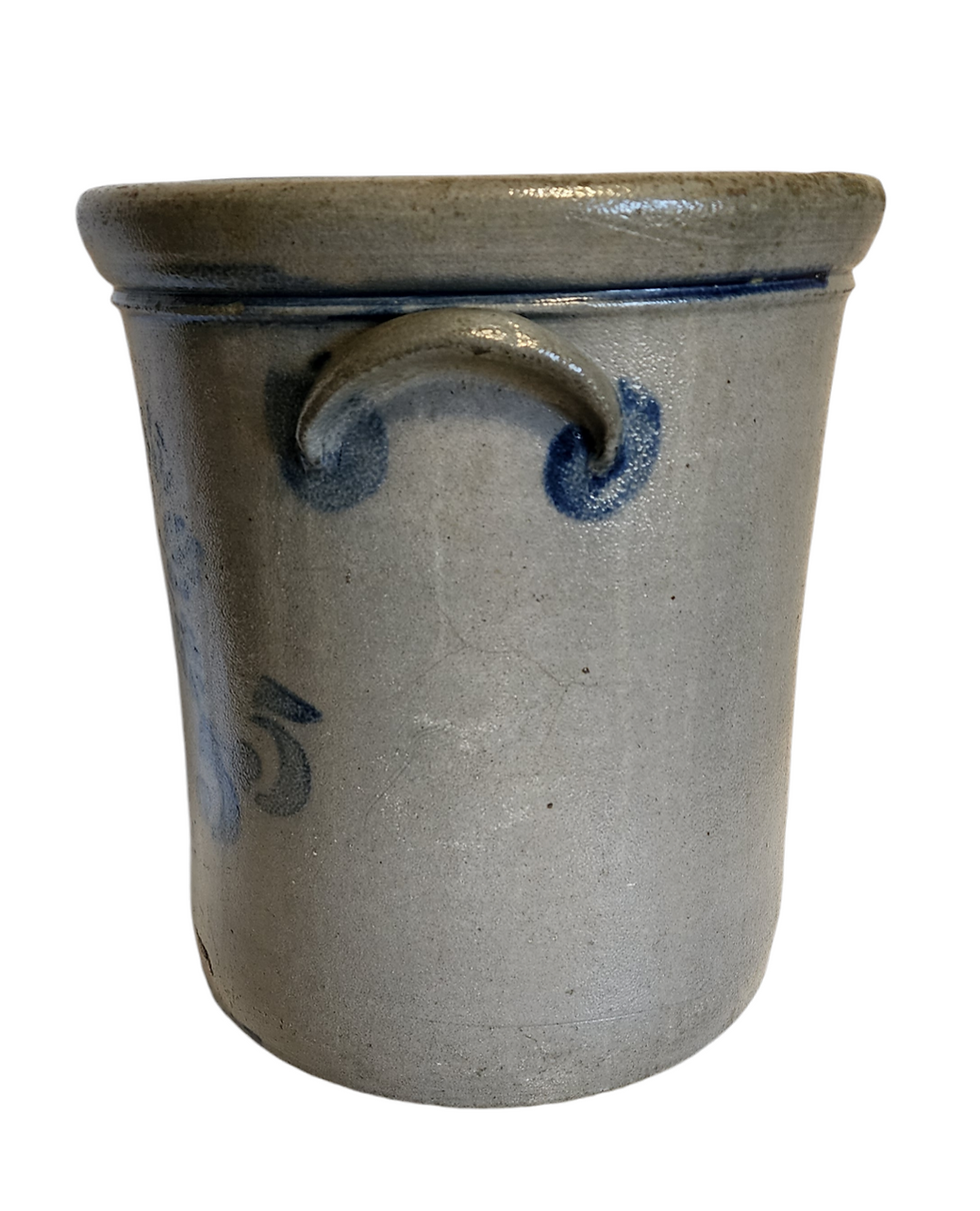 Thumbnail: Double Stamped 5 Gallon JAMES HAMILTON Greensboro PA Stoneware Crock
