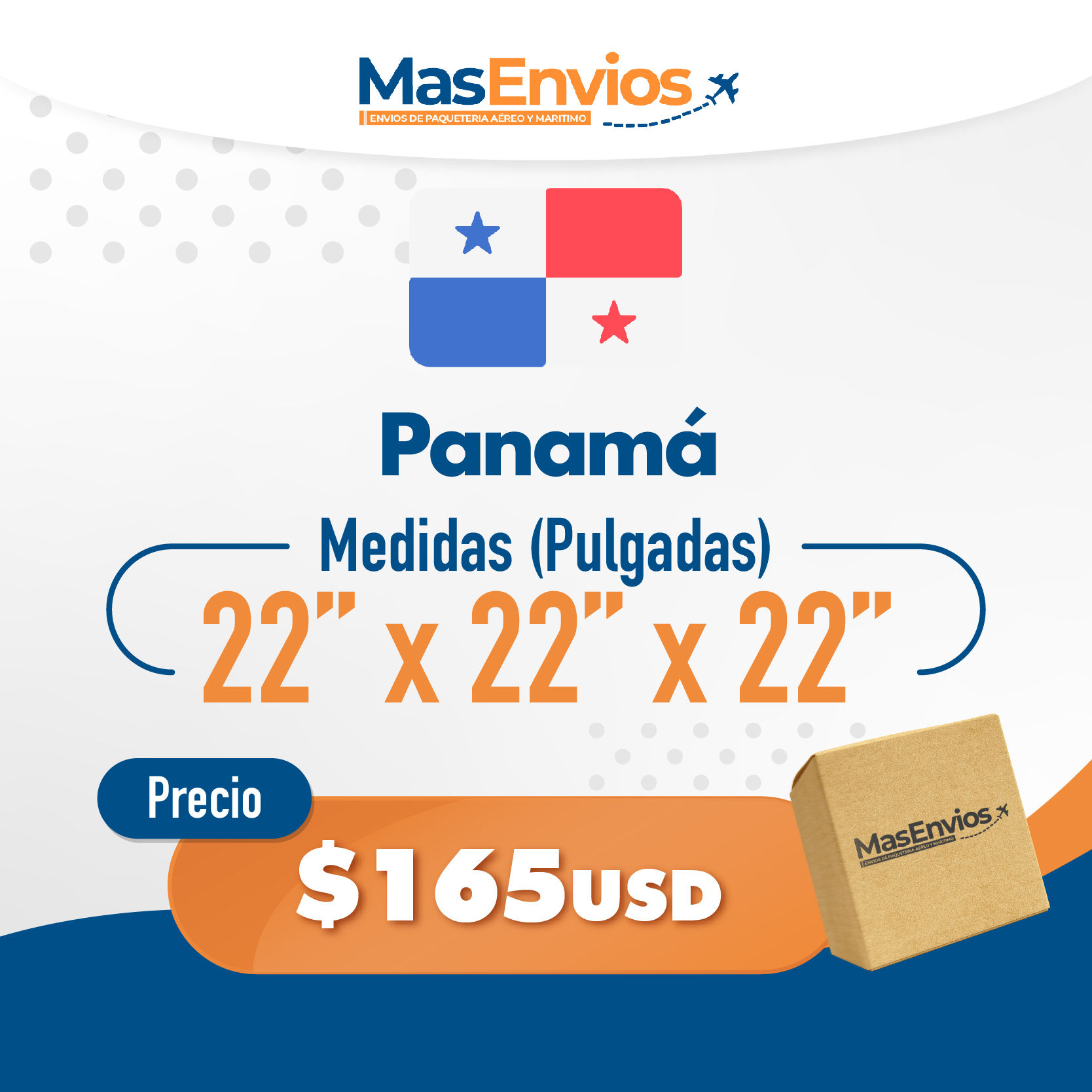 Caja a Panamá 22x22x22