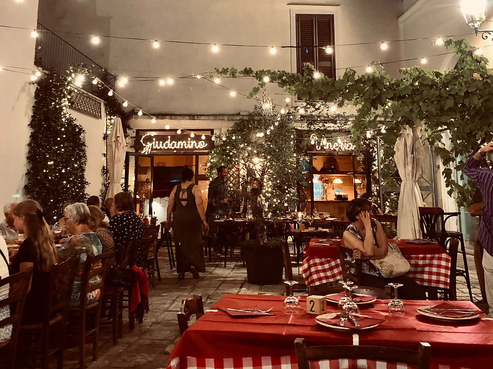 One of a number of very cute little restaurants in Mesagne - which is great for cheap Puglia holidays for couples
