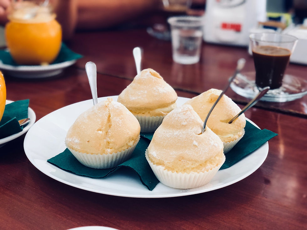 exploring the culture of Puglia food - these are the cheeky 'nun's tit's - tette de la monache