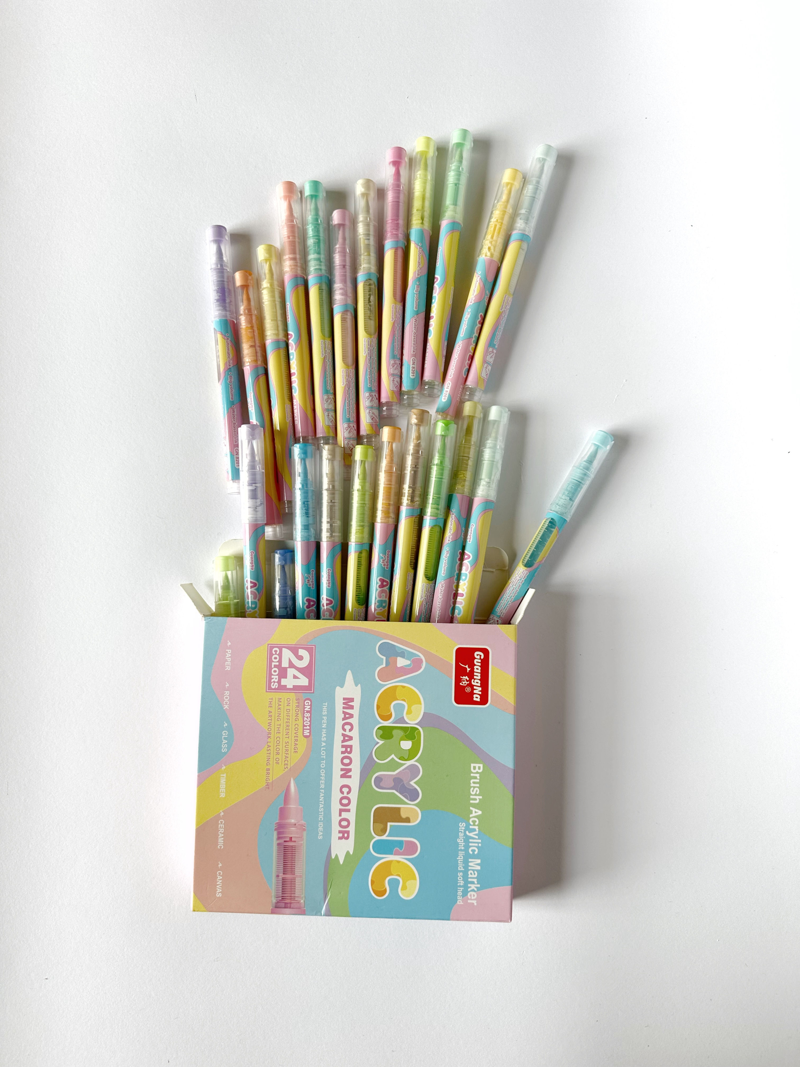 24 טושים אקריליים מקרונים של גואנגנה