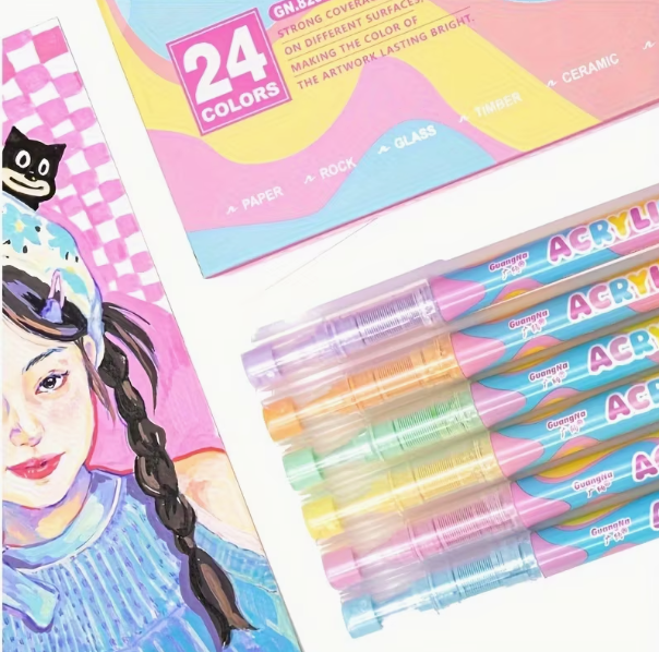 24 טושים אקריליים מקרונים של גואנגנה - תמונה 4