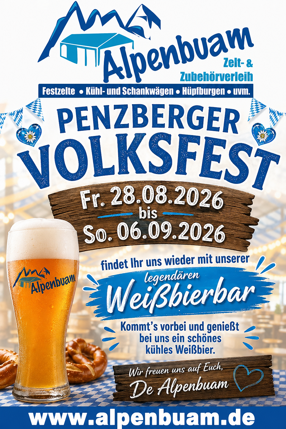 Weißbierbar am Penzberger-Volksfest