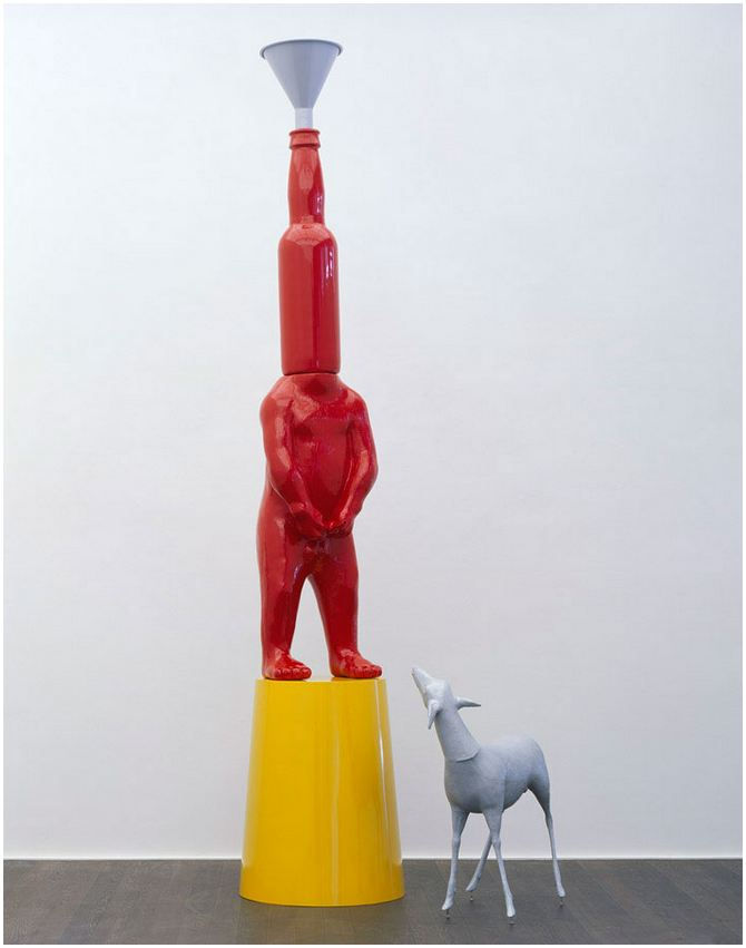 Richard Jackson - Bear with bottle head and a deer