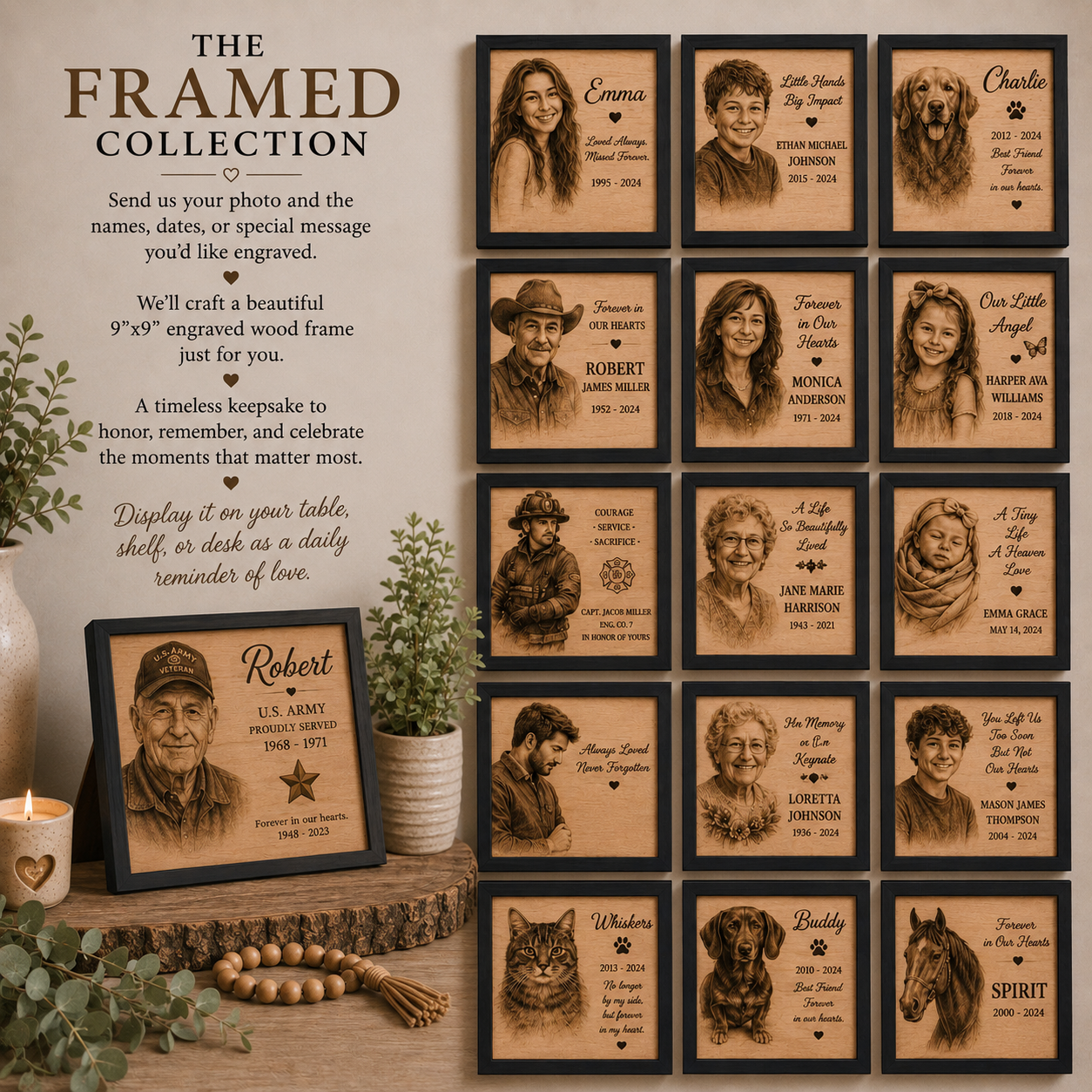 Custom Engraved Frame Series 