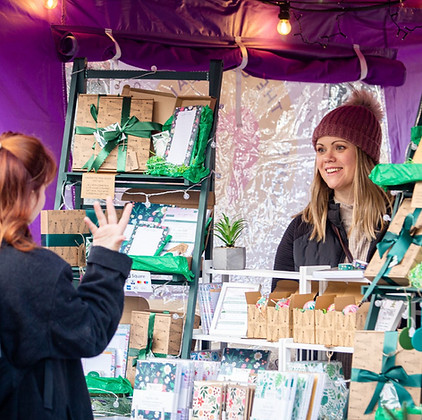 CORNWALL SHOP SMALL, BIG TRURO MARKET, LEAF LANE STUDIO, STATIONERY, CARDS, MARKET STALL,