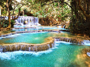 29. Chutes Kuang Si, piscines naturelles turquoises