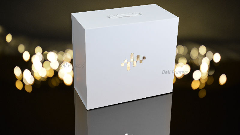 What custom options are available for branding on rigid boxes?
