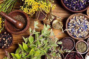Natural medicine, herbs, mortar.jpg