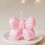 Thumbnail: Pink bow decorative Candles...handmade soy wax