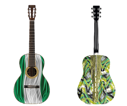 Blank Guitar Template nigeria flag_edite