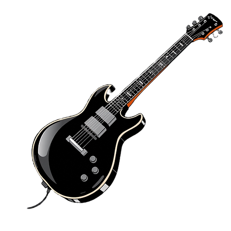 Black transparent guitar cartoon.png