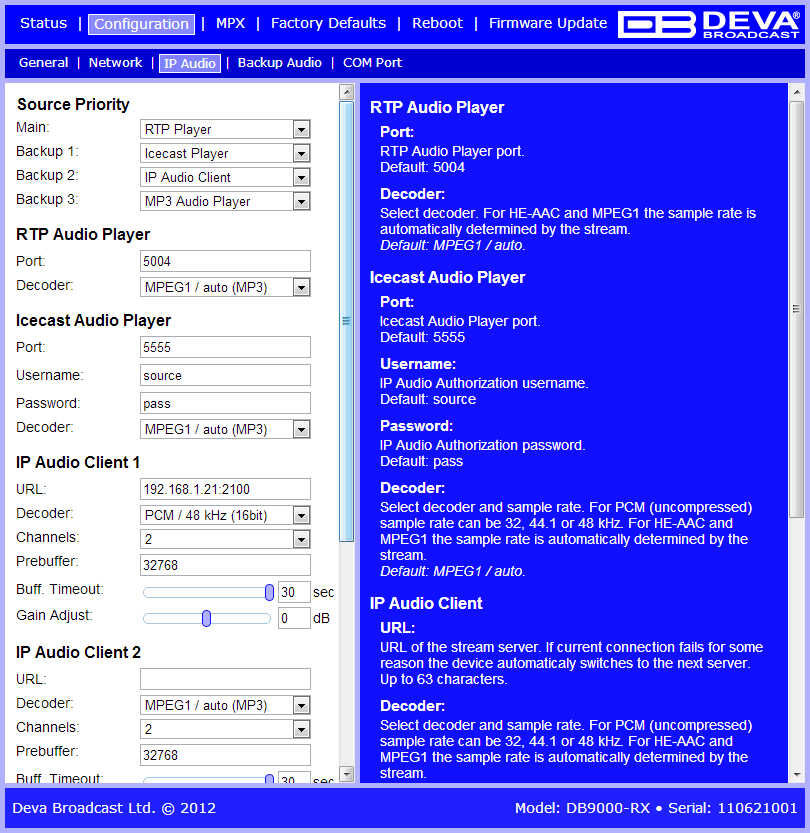 Thumbnail: DEVA Broadcast DB9000-RX IP Audio Decoder