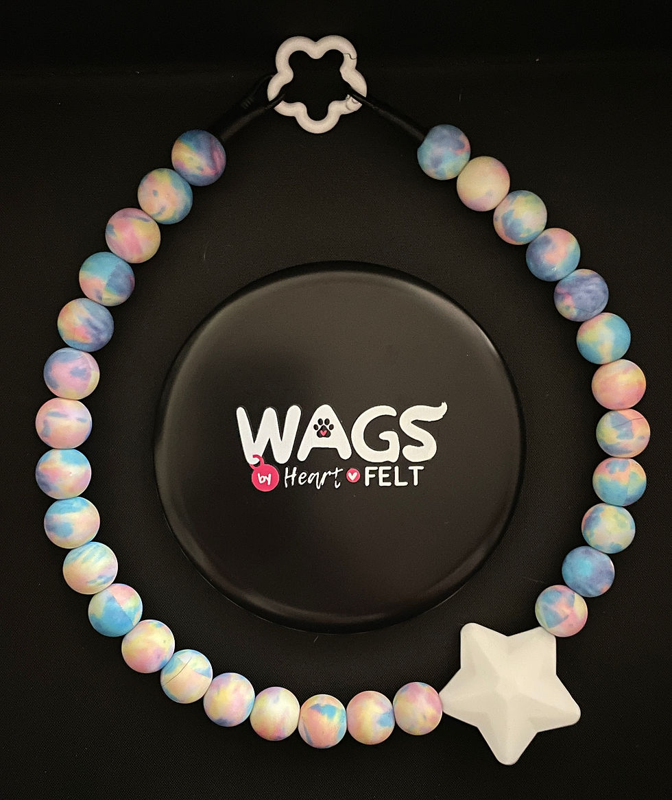 Thumbnail: Large - Beaded Pet Collar (no letter beads)