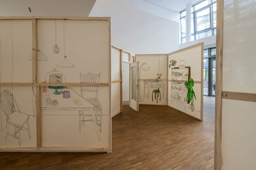 Esther Zahel Ausstellung Installation Malerei