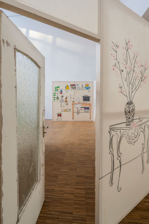 Esther Zahel Ausstellung Installation Malerei