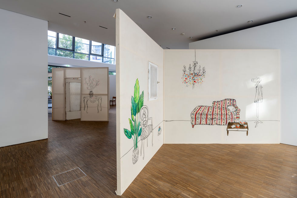 Esther Zahel Ausstellung Installation Malerei