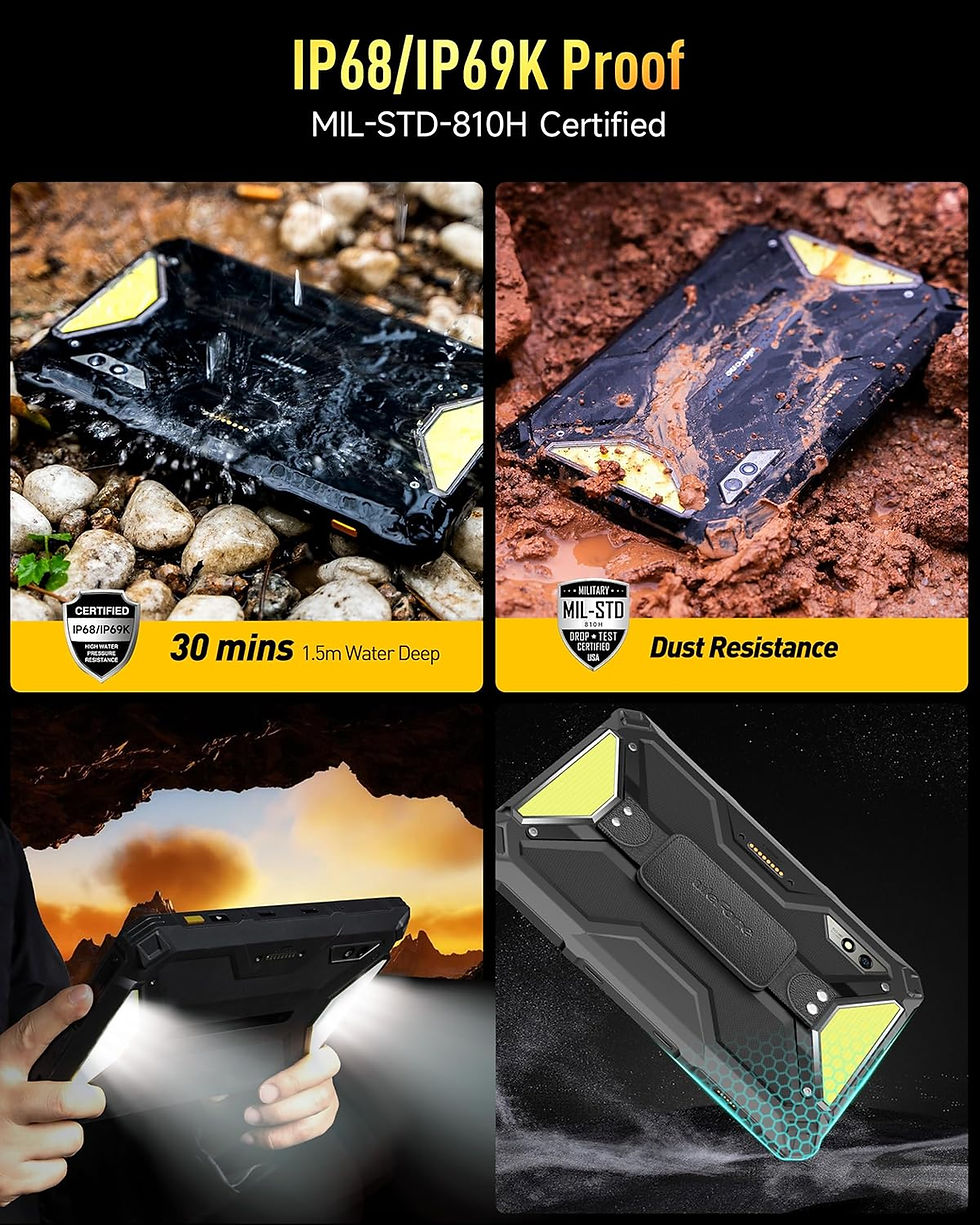 Miniatura: Ulefone Armor Pad 3 Pro: Tablet Robusto, Bateria Imensa, Tela 2K, Câmeras 50MP