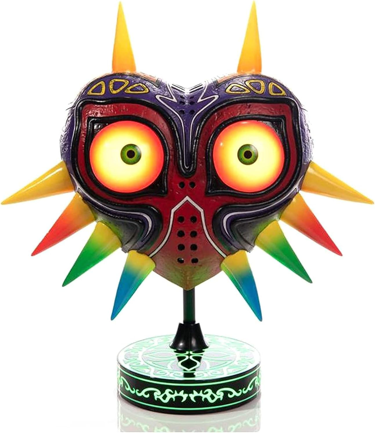 La leyenda de la máscara de Zelda Majora con base LED