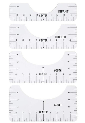 T-Shirt Alignment Ruler  4pc Set